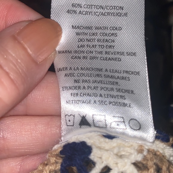 Vigoss Kampala Sleeveless Crochet Duster Cardigan Sweater Striped Large NWT - Picture 8 of 8